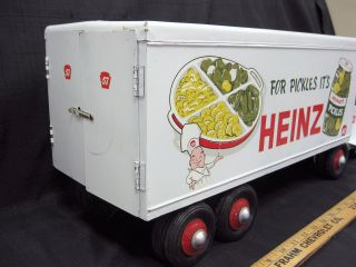 1950s MINNITOY (Otaco) HEINZ PICKLES Transport Truck Steel Toy 3