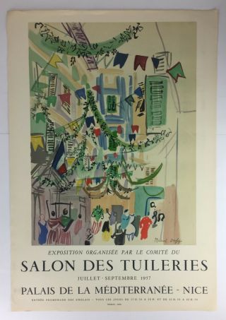Mid Century Raoul Dufy Mourlot Art Exhibition Poster