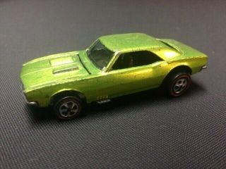 Redline Hot Wheels 1967 U.  S.  Camaro Antifreeze Painted Tail