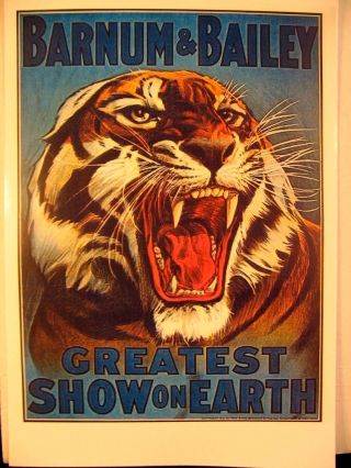 Ringling Bros.  Barnum And Bailey Greatest Show On Earth Poster Rep.  11 " X 17 "