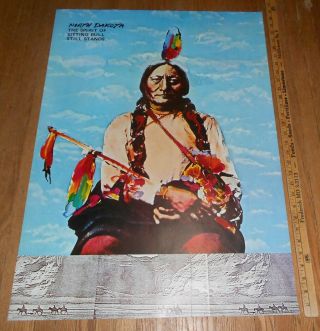 1976 Vintage Peter Max Poster - Spirit Of Sitting Bull Still Stands