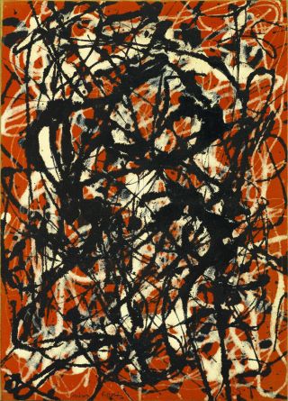 30  X42 " Jackson Pollock - Form Hd Print On Canvas Large Wall Picture