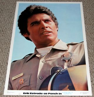 Erik Estrada Ponch Chips Poster 1978 Dargis 3591 Mgm Tv Show Police Hot Guy