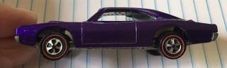 Hot Wheels Redline 1969 US Deep Purple Custom Dodge Charger with White Interior 5