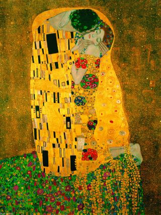 Gustav Klimt Kiss Vintage Poster Print Painting Art For Glass Frame 36 " X24 "