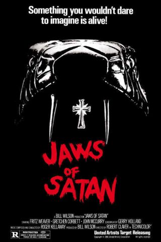 1981 Jaws Of Satan Vintage Horror Film Movie Poster Print 24x16