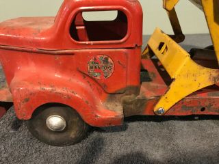 40s - 50s Minnitoys Minniconstruction Dump Truck Pressed Steel 3