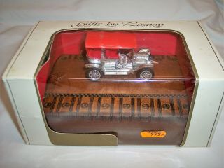 “matchbox” Giftware Y - 1 Ford Model T Plated Silver On Wood Box Mib