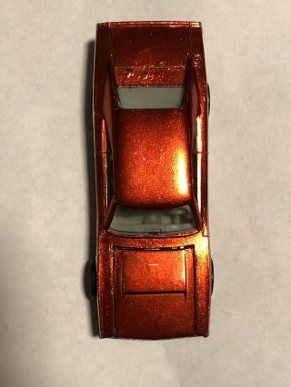 1968 Hot Wheels Redline Custom Dodge Charger USA Faded Red Burnt Orange NM 3