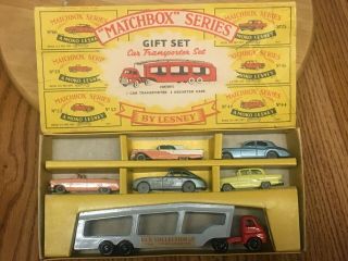 Matchbox Gift Set G - 2 Car Transporter Set,  Type C Box