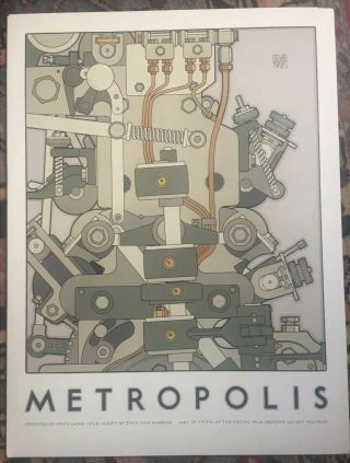 David Lance Goines " Metropolis " Poster Near