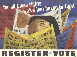 Ben Shahn - Register To Vote - 1946 Offset Lithograph