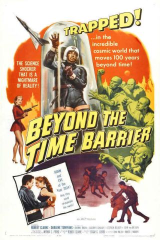 1960 Beyond The Time Barrier Vintage Sci Fi Movie Poster Print Style B 24x16