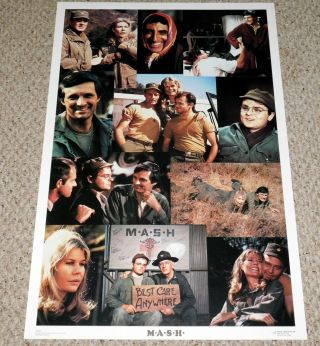 Mash Tv Show Vintage Collage Poster 1976 Dargis Alan Alda Margaret Houlihan