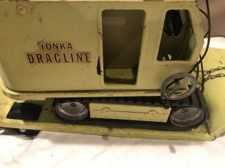 VINTAGE PRESSED STEEL 1958 - 59 TONKA GREEN STATE HI - WAY DEPT Dragline Truck 5