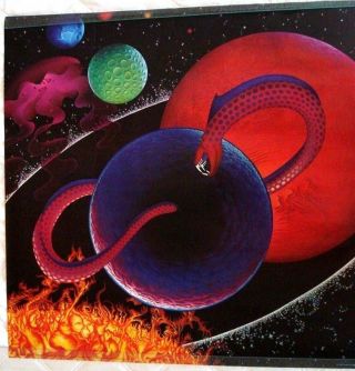 Vintage Stars Poster Bizarre Alien Space Monster Planets Shiela Martin 1972 Nos