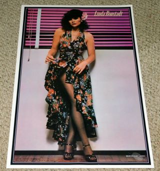 Linda Ronstadt Flower Dress Poster 1977 Dargis Simple Dreams Hot Babe Sexy Girl
