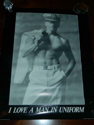 1986 Andre Fiset I Love A Man In Uniform Poster | Gay Interest | 6052 Uniform