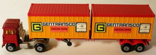 Dte Lesney Matchbox Superkings Sk - 17 Orange/red Gentransco Container Truck