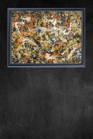 Jackson Pollock Art Gallery in Buffallo HD Print on Canvas Wall Picture 22x29 