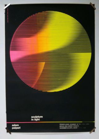 Vintage Psychedelic Black Light Art Show Advertising Poster