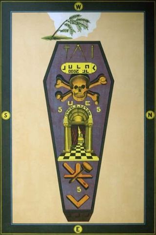 Masonic Master Mason Degree Art Print Poster Ring Trestle Tracing Board