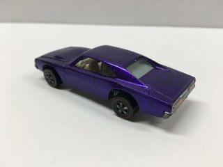 1969 Mattel Hot Wheels Redline Custom Dodge Charger PURPLE 2