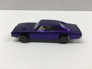 1969 Mattel Hot Wheels Redline Custom Dodge Charger PURPLE 4