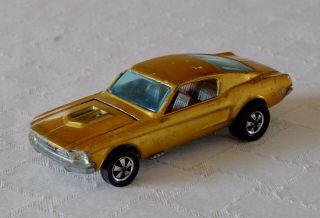 Hot Wheels Redline Custom Mustang Gold Color Open Hood Scoop