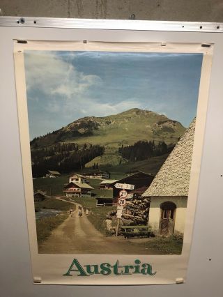 Vintage Travel Poster Austria Mountain Village 1960’s