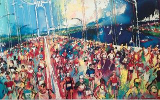 Leroy Neiman - York City Marathon - 1987 Poster 29 " X 46 1/2 "