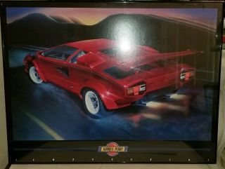 Farwell Perry Red Lamborghini Countach 5000 Poster 26 " X 34 "