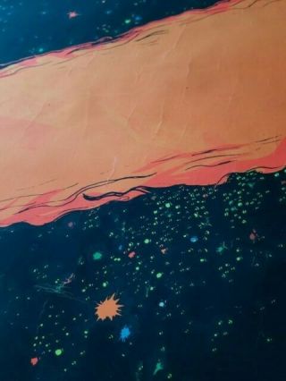 Vtg 1971 Black Light Poster Outer Space No.  4 Houston Blacklight Poster 7