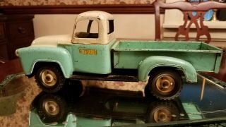 Tru - Scale International Pickup Truck c.  Early 1950s Two - Tone Green/Cream; Steel 3