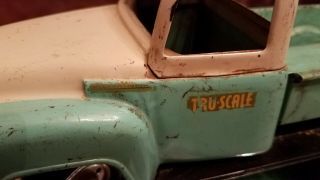 Tru - Scale International Pickup Truck c.  Early 1950s Two - Tone Green/Cream; Steel 9