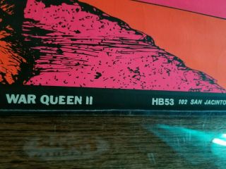 War Queen II Nude Vtg Black Light Poster HB53 Houston Blacklight Poster 3