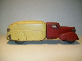 Vintage Pressed Steel 1930 ' s Wyandotte Delivery Van Truck - 17 