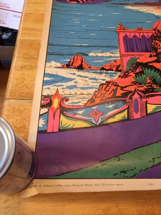 Vintage Celestial Arts Horizons Blacklight Poster Psychedelic 1969 2