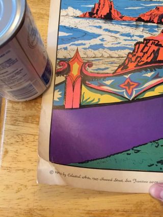 Vintage Celestial Arts Horizons Blacklight Poster Psychedelic 1969 3