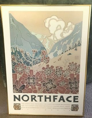 David Lance Goines Poster,  Northface,  1980 Framed,  Portal Publications