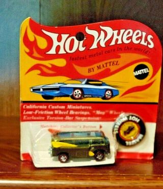 1969 Hot Wheels Redline Volkswagen Beach Bomb Olive Brand -