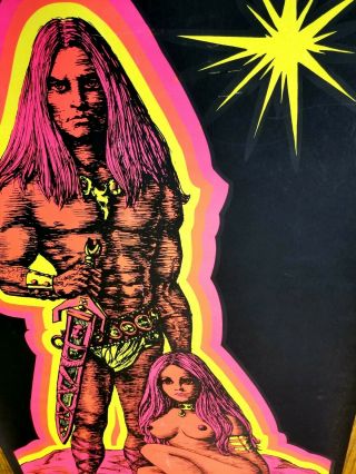 Vintage Man and Woman II,  Houston Blacklight Co,  HB 50,  Black Light Poster 1970 2