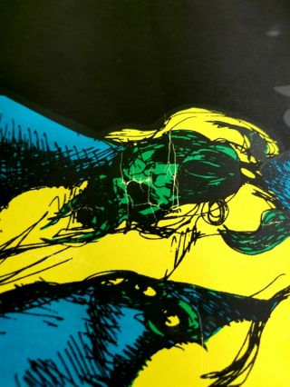 Attila Black Light Poster,  Houston Blacklight Poster Co HB33 1969 Vintage 5