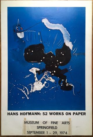 1974 Hans Hofmann " 52 On Paper " Art Poster Museum Of Fine Arts