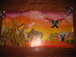 1972 - Osibisa Vintage Poster - Roger Dean,  Big O Poster - 33x16 Issue