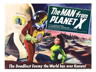 1951 The Man From Planet X Vintage Sci Fi Movie Poster Print Style B 18x24