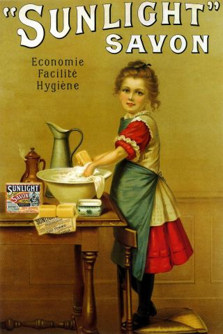 Champenois Sunlight Savon Vintage French Advertisement Poster 14x18