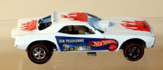 DTE 1971 HOT WHEELS REDLINE 5953 WHITE ENAMEL SNAKE 2 DON PRUDHOMME FUNNY CAR 3