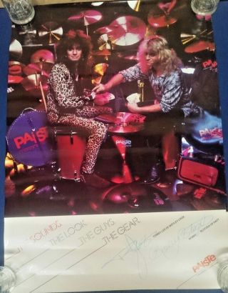 Vintage Ratt Tommy Lee And Bobby Blotzer Paiste Poster 24/34 "