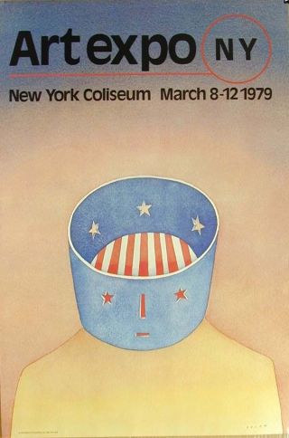 Jean - Michel Folon - Art Expo York Poster 1979 Grand Opening